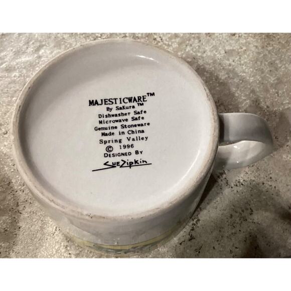 6 ~ SAKURA SUE ZIPKIN MAJESTICWARE STONEWARE CUPS Mugs 1996 Spring Valley Floral - Picture 11 of 11